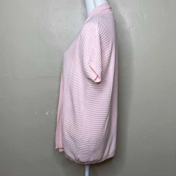 LIZ CLAIBORNE Cardigan Sweater English Rose Open Front Extended Shoulder Small - Picture 2 of 13